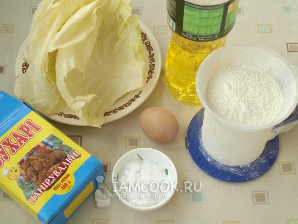 Ингредиенты для капустного шницеля
