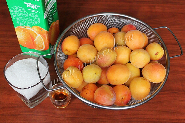 Ингредиенты для приготовления абрикосового джема