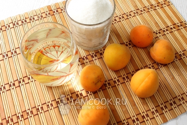 Ингредиенты для абрикосов в сиропе на зиму