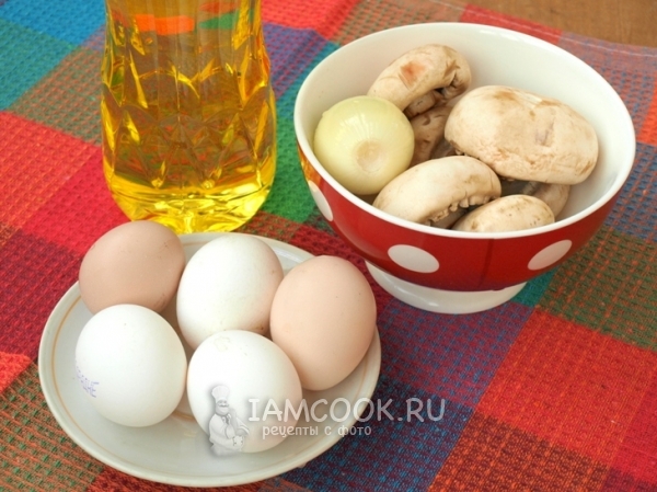 Ингредиенты для закуски яйца фаршированные грибами