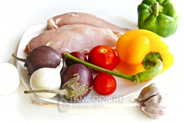 Ингредиенты для куриной запеканки с овощами
