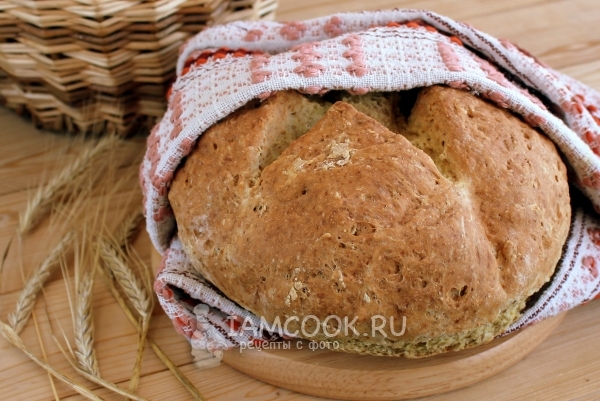 Фото бездрожжевого хлеба в духовке