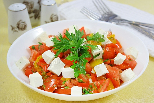 Рецепт салата с запеченным перцем