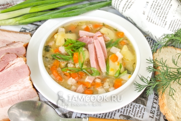 Рецепт горохового супа с копченой грудинкой