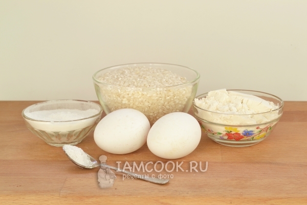 Ингредиенты для рисовых биточков