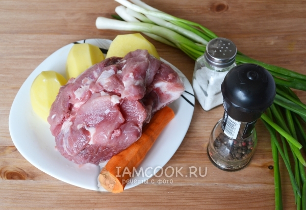 Ингредиенты для курника с мясом и картошкой