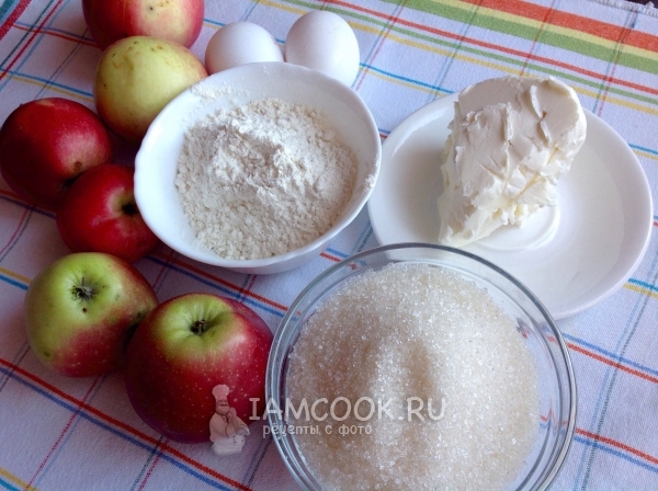 Ингредиенты для яблочного пирога из песочного теста