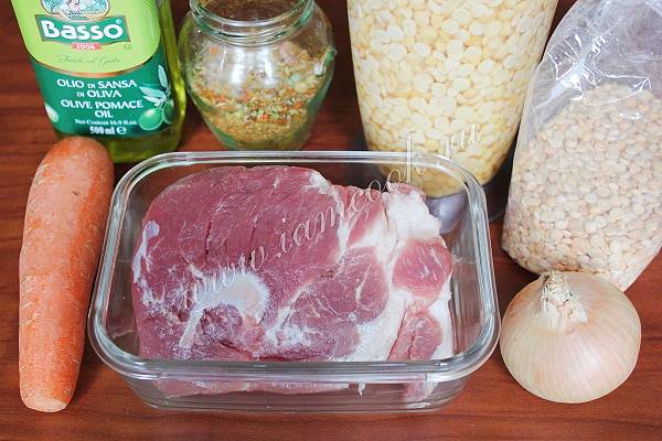 Гороховая каша со свининой в мультиварке - простой и вкусный рецепт с пошаговыми фото