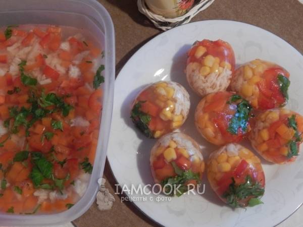 Заливные яйца – пошаговый рецепт приготовления с фото