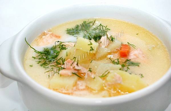 Рыбный суп с лапшой