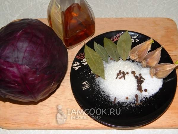 Красная маринованная капуста (быстрого приготовления) - Пошаговый рецепт с фото | Закуски