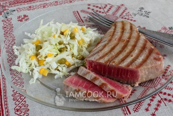 Стейк из тунца на сковороде: рецепты готовим быстро и вкусно