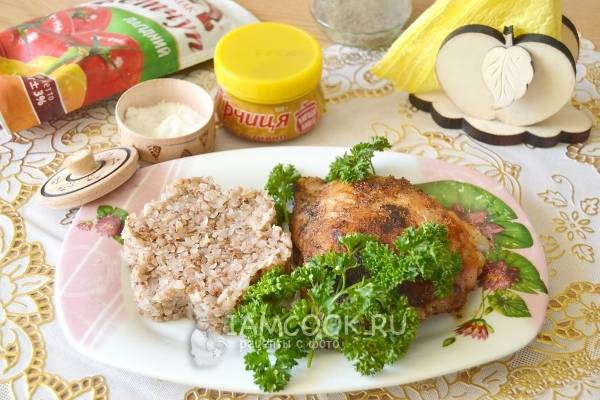 Жареная курица с перцем болгарским и луком