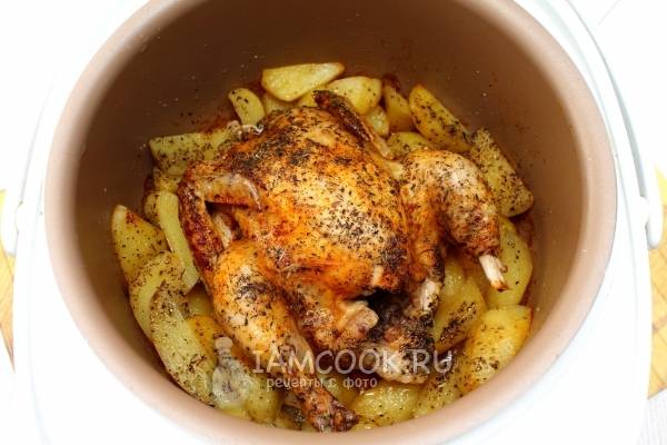 Целая курица в мультиварке: рецепт приготовления