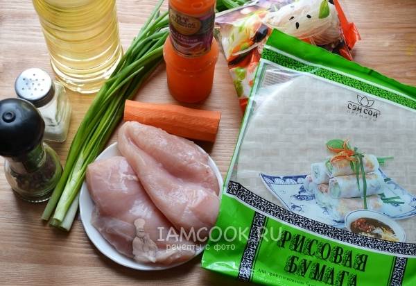Рецепт ролла с лососем в рисовой бумаге