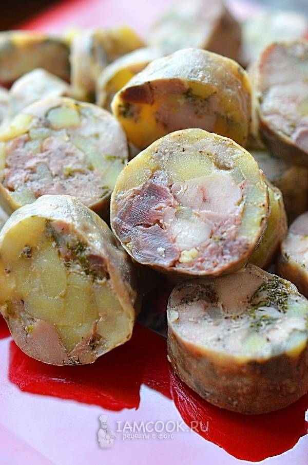 Картофельные колбаски с мясом