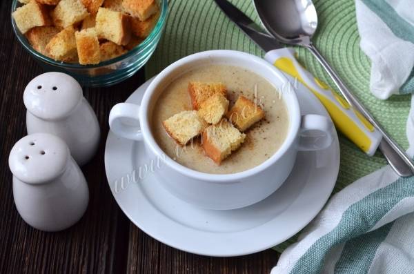 Крем — суп из шампиньонов со сливками рецепт с фото