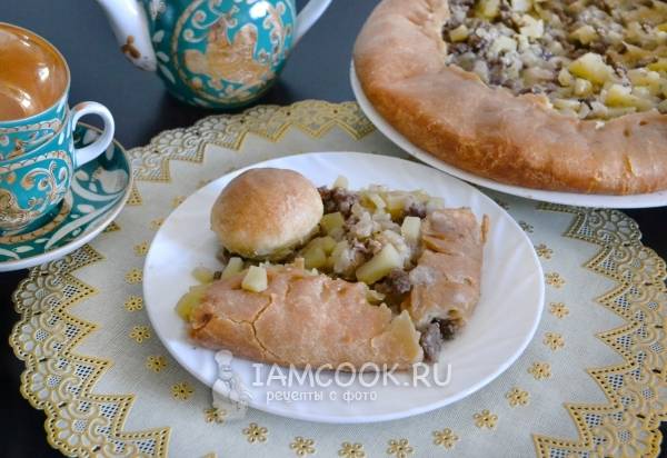 Татарский зур бэлиш с курицей - пошаговый рецепт с фотографиями