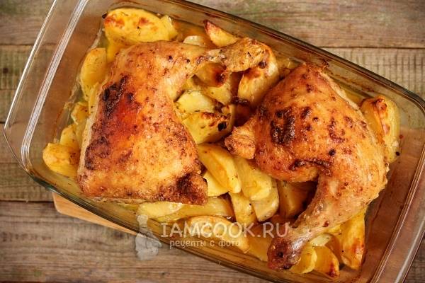 Рецепт курицы с картошкой