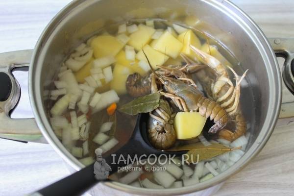 Суп из раков , пошаговый рецепт на ккал, фото, ингредиенты - Юлия Высоцкая