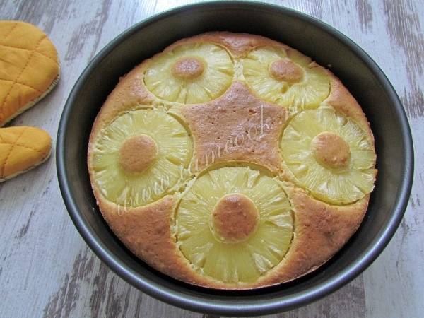 Пирог с ананасами консервированными рецепт