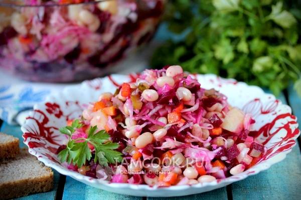 Винегрет: рецепт классический с горошком и солеными огурцами