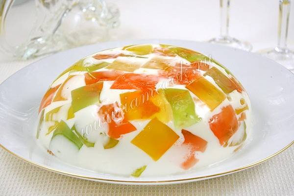 Лёгкий желейный тортик «Битое стекло» на йогурте - Афинские Новости