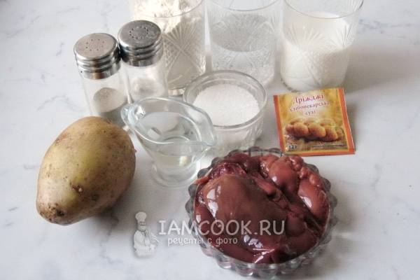 Домашние пирожки с начинкой: капустой и картошкой с куриной печенью