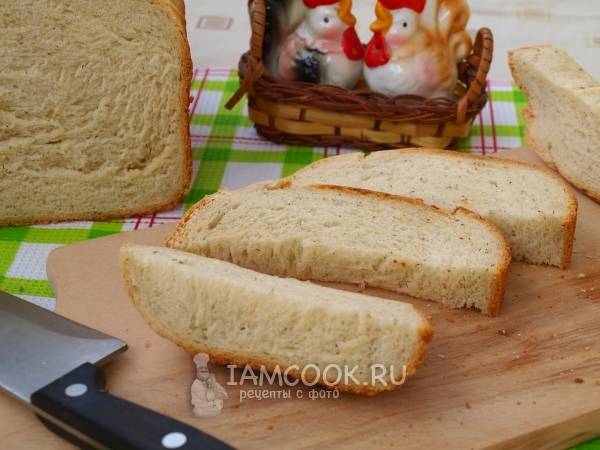 Белый хлеб с добавлением сухого молока в хлебопечке