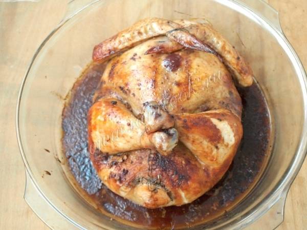 Курица Фаршированная гречкой запеченная в духовке целиком