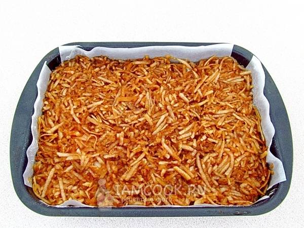 Положить слой начинки