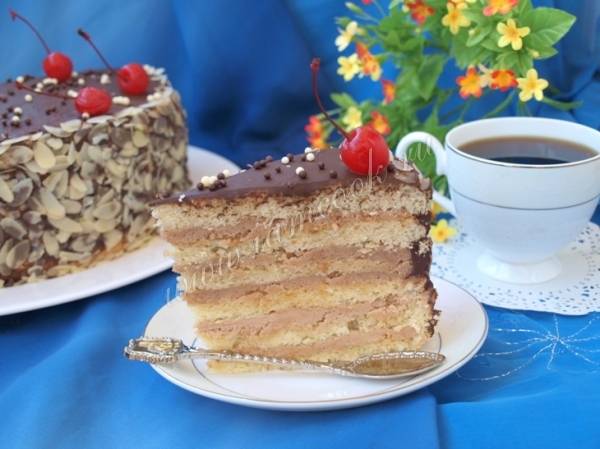Нежный многослойный торт со сметанным заварным кремом – пошаговый рецепт приготовления с фото