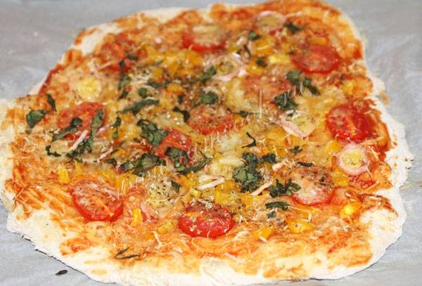 Овощная пицца рецепт с фото