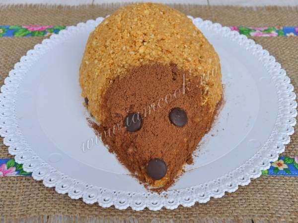 Торт «ЁЖИК», рецепт с фото. Как сделать детский торт Ежик.