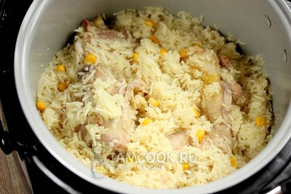 Курица с рисом и мексиканской смесью в мультиварке — рецепт с фото пошагово
