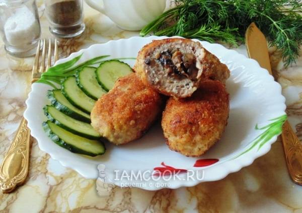 Открытые куриные зразы с грибами в духовке рецепт с фото пошагово