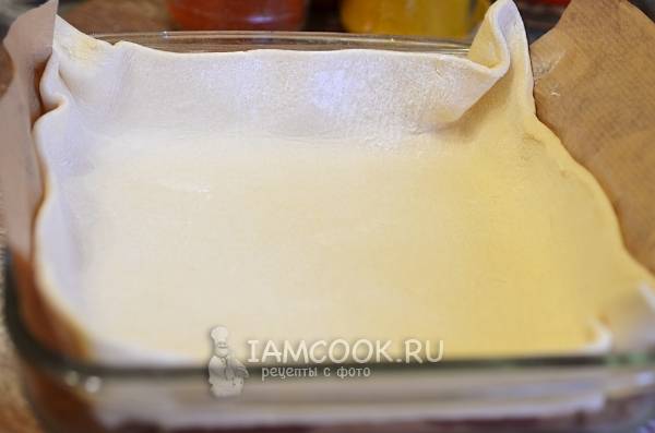 Тесто в форме