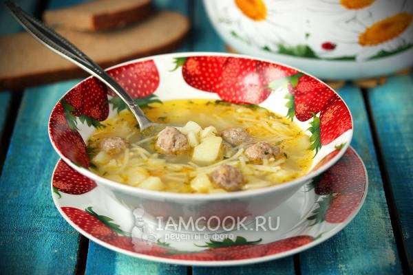 Суп с фаршем и картофелем