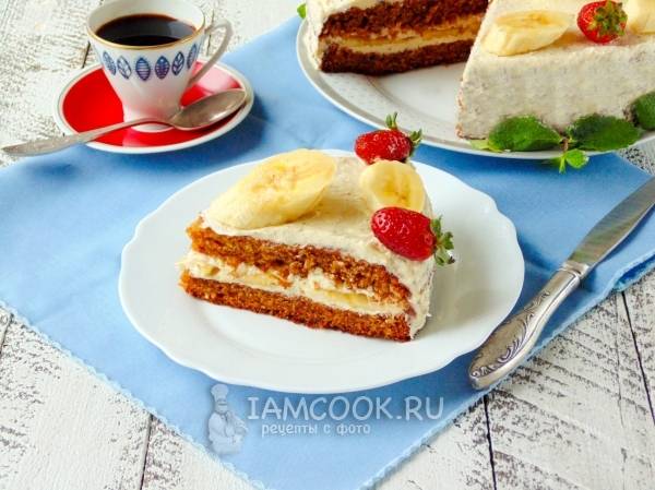 Бисквитный торт с бананами - рецепт приготовления с фото от ремонты-бмв.рф