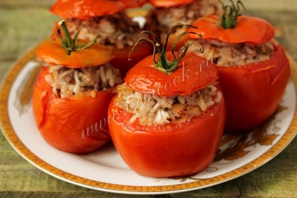 помидоры фаршированные фаршем с рисом на сковороде | Дзен