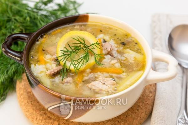 Суп из рыбных консервов с рисом и брокколи: рецепт - Лайфхакер