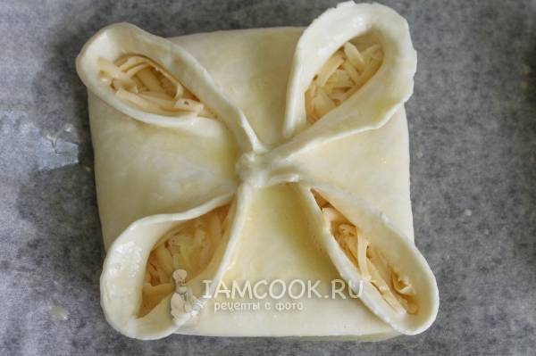 Хачапури на слоеном тесте - простой и вкусный рецепт с пошаговыми фото