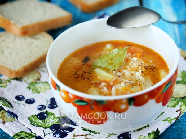 Рецепт: Рисового супа с помидорами - Супы - Первые блюда - Готовить легко!