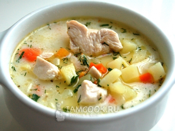 Сливочный суп с курицей и грибами - рецепт автора Аля Слизовская 🏃‍♂️