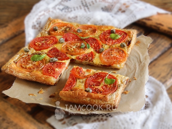 Пирог с помидорами и сыром, рецепт с фото