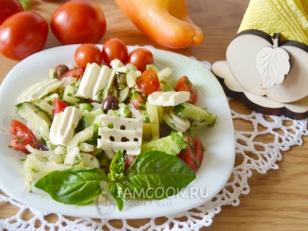 Греческий салат в домашних условиях, рецепт с фото