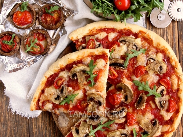 Пицца с грибами и моцареллой: пошаговый рецепт - кулинарный пошаговый рецепт с фото • INMYROOM FOOD