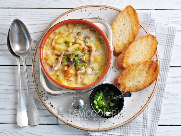 Суп с курицей, сливками и грибами - рецепт с фотографиями - Patee. Рецепты