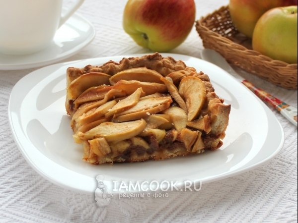 Яблочный пирог «Ириска», рецепт с фото