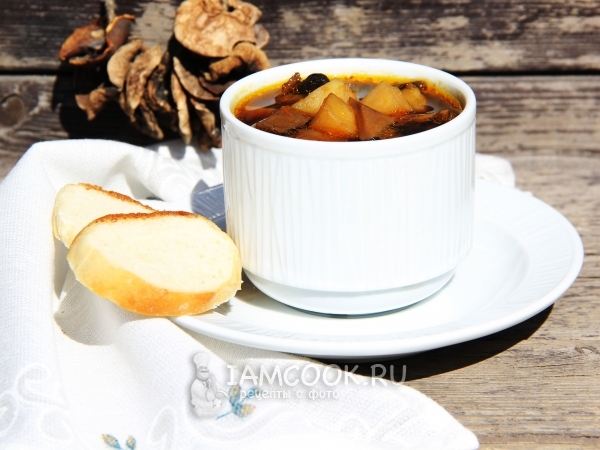 Суп из лесных грибов, рецепт с фото